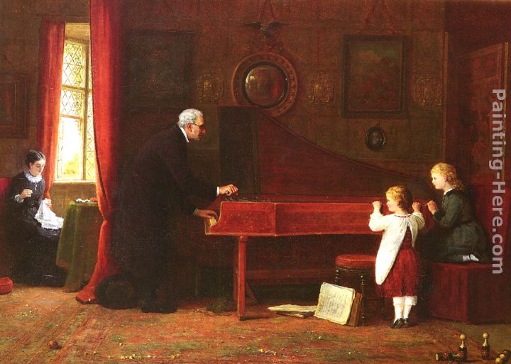 The Piano Tuner painting - Frederick Daniel Hardy The Piano Tuner art painting